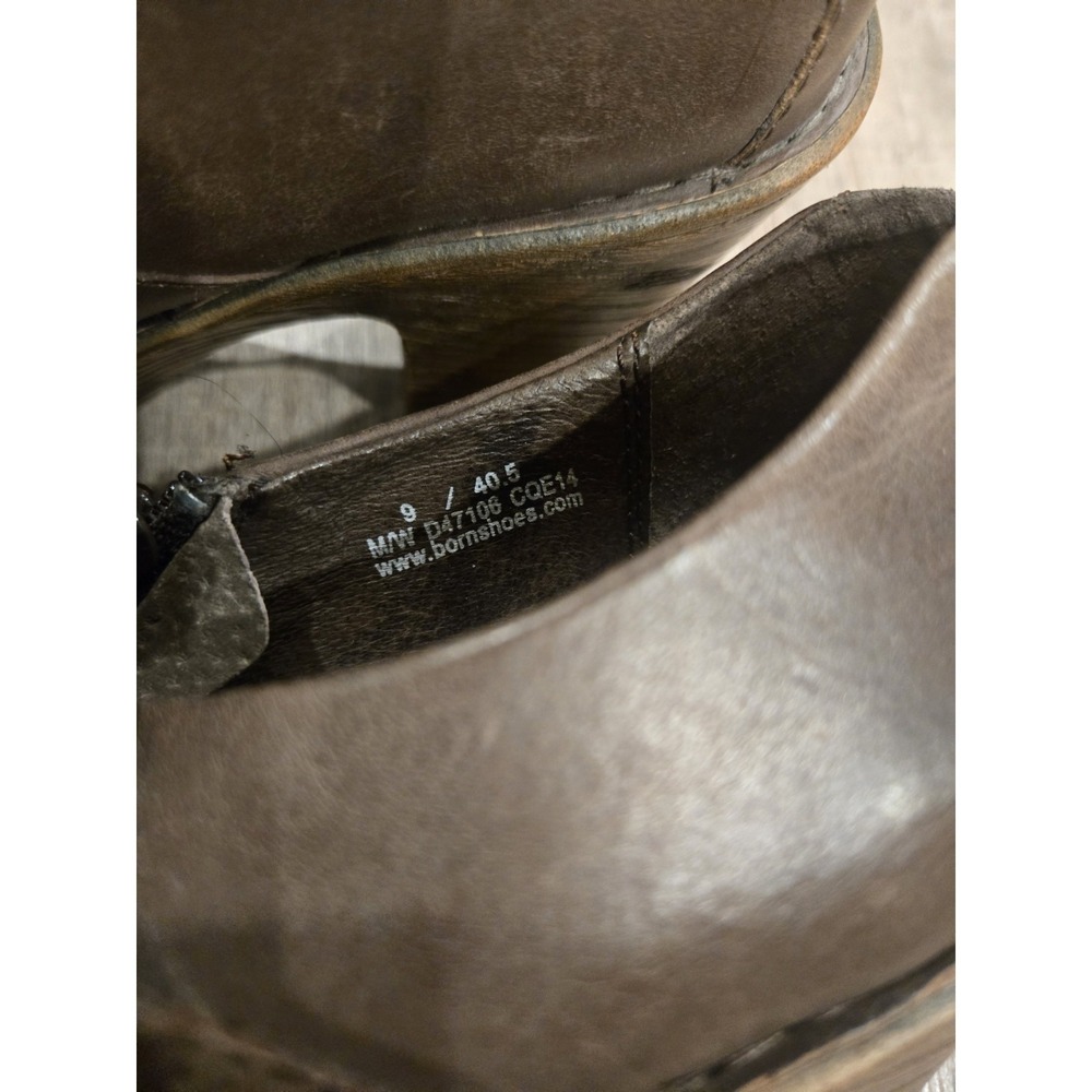 Born Shoes Womens Boots 9 Dollie Brown Leather Platform Chunky Heel Y2K Bootie - Picture 2 of 6